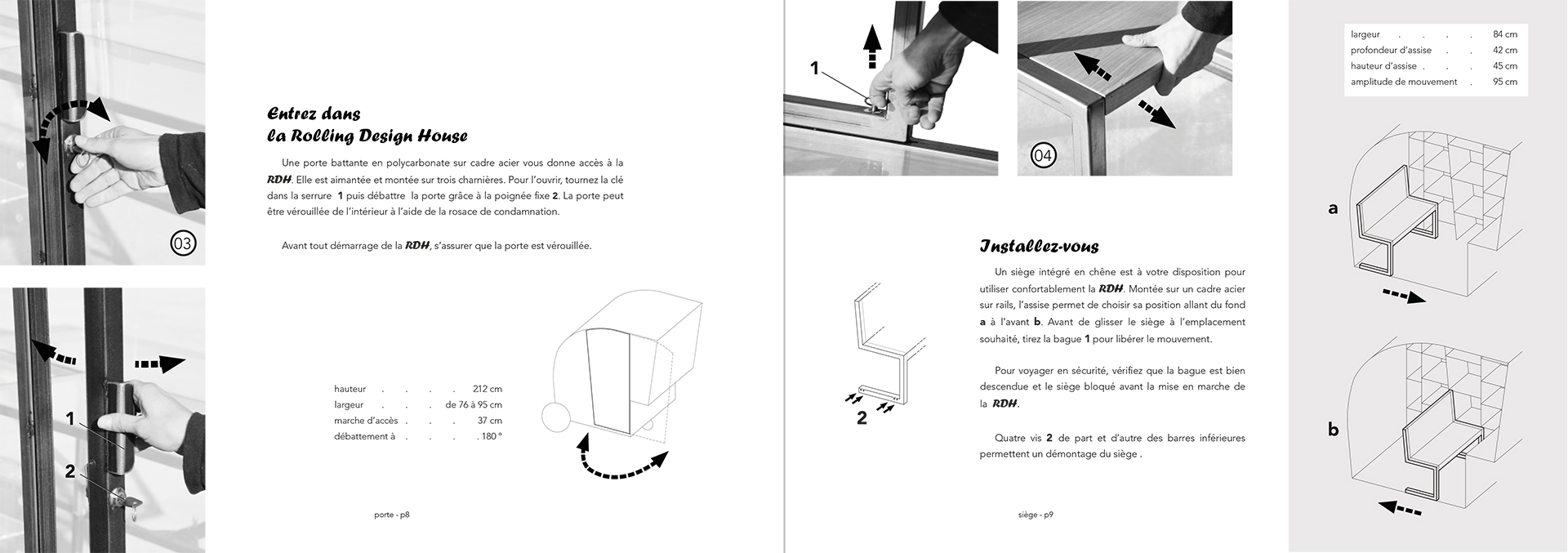 Mode d'emploi de la Rolling entrez et installez vous dans la rolling